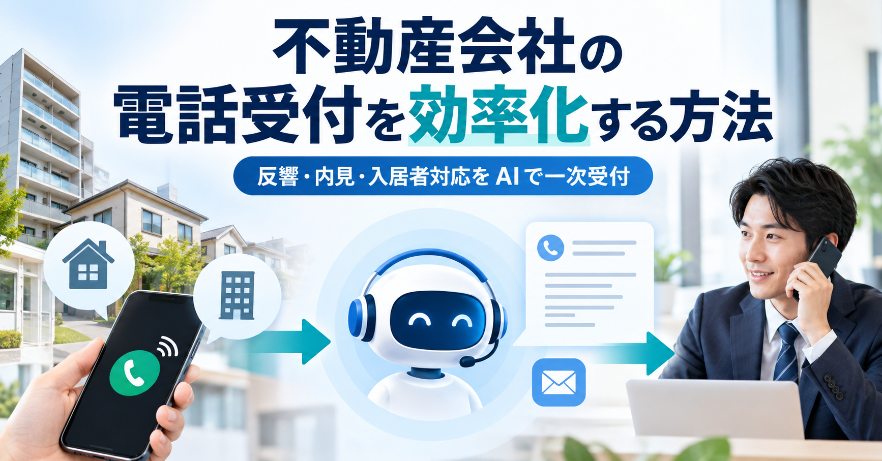 不動産会社の電話受付を効率化する方法